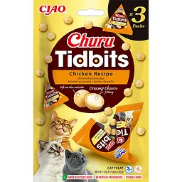 Ласощі для котів Inaba Churu Tidbits запечені кульки з куркою 12 г 6 шт.