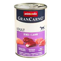 Вологий беззерновий корм для собак Animonda GranCarno Adult Beef + Lamb, з яловичиною та ягням, 400 г - мініатюра 2