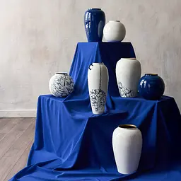 Ваза MBM HOME Елізіум залізна глибокий синій золотий 230х230х350 мм (VB-04 DEEP BLUE/GOLD) - мініатюра 17