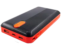 Універсальна зарядна батарея Power Bank Sword SW-20PO3 20000mAh (Micro USB Lightning Type-C) Чорно-червоний - мініатюра 5