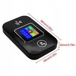 Портативний 4G/5G LTE роутер Pix-Link Mobile Router PH314-E кишеньковий Wi-Fi модем із LED дисплеєм Black (19181) - мініатюра 6