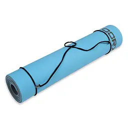 Килимок спортивний Toorx Yoga Professional TPE 183 х 60 х 0,6 см для йоги та фітнесу Azzurro/Antracite (MAT-183) - мініатюра 6