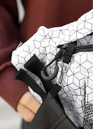 Велика жіноча поясна сумка бананка Sambag DynamicDart принт "Square" 38 × 21 × 7 см (80411150) - мініатюра 4