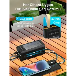 Power Bank 7GO GPW-01, ємність 50000 mAh, сонячна зарядка, швидка зарядка PD 22.5 W - мініатюра 5