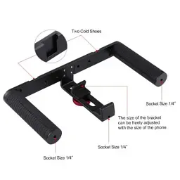 Набір блогера Puluz 4in1 (ring light, mount, phone holder, microphone) (PKT3028) - мініатюра 2