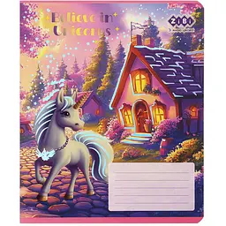 Упаковка зошитів ZiBi Kids Line Unicorn 12 аркушів в лінію 25 шт. (ZB25.1752L) - мініатюра 5