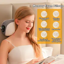 Подушка для підтримки шийного відділу pillow 5561 з масажем та підігрівом ∙ Масажна подушка для сну pillow 5561 - мініатюра 2