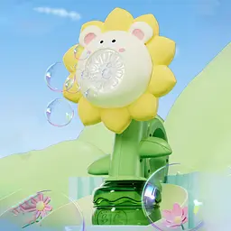 Мильні бульбашки Flower Bubble Machine BJC-5ABear-Yellow зі світлом - мініатюра 4