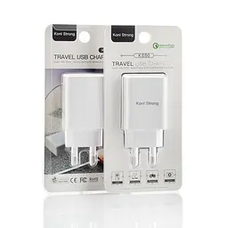 Адаптер мережевий Koni STRONG KS50 QC3.0 1USB 3A блок живлення білий - мініатюра 2