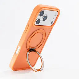 Противоударный чехол-панель для Apple iPhone 17 Pro Max, Unit Stand2, оранжевый, силикон + поликарбонат, защита всего корпуса, с подставкой, поддержка магнитных держателей и беспроводной зарядки (MagSafe), ArmorStandart (ARM86625) - мініатюра 5