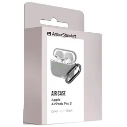 Чохол для навушників Armorstandart Air для Apple Airpods Pro 3 Black (ARM88267) (ARM88267) - мініатюра 3