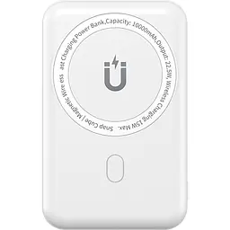 Зовнішній акумулятор WiWU Snap Cube Magnetic Wireless Charger 10000mAh White (6973218947020) [104333]