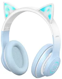 Бездротові навушники XO BE38 Cats Ear Colourful Lights Синій - мініатюра 2