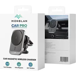 Автотримач із бездротовою зарядкою Monblan H1 Car Pro Series Black [160756] - мініатюра 4