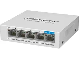 Комутатор Keenetic PoE+Switch5 некерований (KN-4610) - мініатюра 2