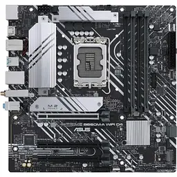 Материнська плата Asus Prime LGA1700, B660M-A WIFI D4, B660, 4xDDR4, Int.Video(CPU), 4xSATA3, 2xM.2, 1xPCI-E 16x 4.0, 2xPCI-E 16x 3.0, ALC897, GLan, WiFi 6, Bluetooth 5.2, 5xUSB3.2/6xUSB2.0, HDMI/DP, MicroATX