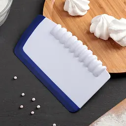 Шпатель скребок для тіста пластиковий із силіконовим краєм, Kitchen Master 84053 - мініатюра 4