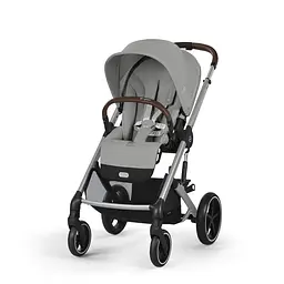 Коляска Cybex Balios S Lux SLV Stone Grey з бампером + Люлька Cybex S Stone Grey - мініатюра 2