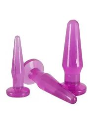 Набір анальних пробок Anal Training Set Lila 3 шт. (фіолетовий) - мініатюра 3