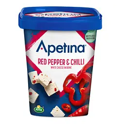Сир Фета Apetina Red Pepper e Chilli з червоним перцем та чилі 430 г.