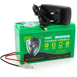 Акумуляторна батарея літієва 12 V 16A з елементами Li-ion 18650 (150X65X94) вага 1095 грам + зарядний пристрій 12,6V 2A