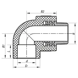 Кутник ЗР Koer 25x3/4M PPR K0120.Pro KP0143 - мініатюра 2