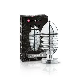 Mystim Hector Helix L - Металева анальна пробка для електростимулятора, 11.5х5см. - мініатюра 5