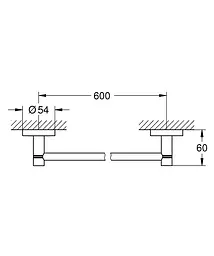 Тримач для рушника Grohe 600 мм QuickFix Start 411782430 Чорний матовий - мініатюра 4