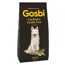 Сухий корм для собак Gosbi Exclusive Grain Free Adult Fish Medium 3 кг з лососем та рибою