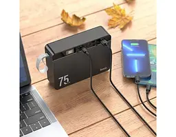 Універсальна мобільна батарея (повербанк) Hoco J94 Overlord 75000 mAh - мініатюра 2