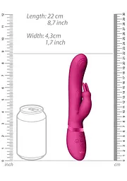 Вібратор-кролик Vive May G-Spot 22 см рожевий - мініатюра 4