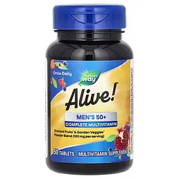 Комплекс для здоров'я чоловіків 50+ Nature's Way Alive! Men's 50+, 50 таблеток - мініатюра 3
