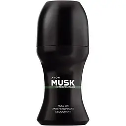Дезодорант-антиперспірант з кульковим аплікатором Avon Musk Metropolitano 50 мл