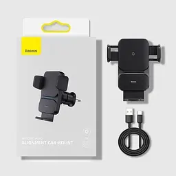 Тримач з бездротовою зарядкою Baseus Wireless Charge QI 15 W (CGZX000001) - мініатюра 5