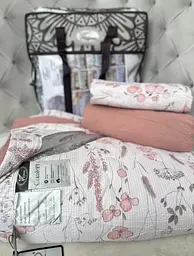Постільна білизна євро з літньою ковдрою муслін Koloco Print 5 20880 200х230 см - мініатюра 2