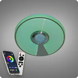 Люстра світлодіодна 517 Dlight RGB з пультом і колонкою 45Вт Білий (02171) - мініатюра 3