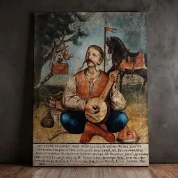 Інтер'єрна картина Козак Мамай - символ української свободи (1701-1800), Україна, істория, 60×45 см (id6921) - мініатюра 1