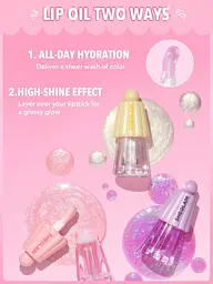 Олійка для губ з шимером SHEGLAM Jelly Wow Hydrating Lip Oil - мініатюра 3