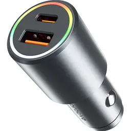 Автомобільний зарядний пристрій Proove Double Energy Plus 53W USB-A + USB-C Metal Gray (ACDE53110004) [130293] - мініатюра 2
