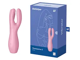 Вібратор для клітора Satisfyer Threesome 3 14 см світло-рожевий - мініатюра 2