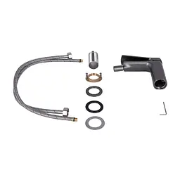 Змішувач для біде Qtap Slavonice QTSLA255GMB45923 Gunmetal Black PVD Шліфований чорний хром - мініатюра 4