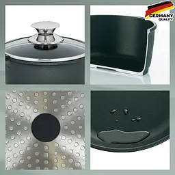 Каструля з кришкою Kela Kerros 16 см 1.0 л чорна (11549) - мініатюра 3