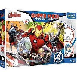 Пазли + розмальовка Trefl 41007 Разом сильніші Marvel: Месники (24 ел. SUPER MAXI) (5900511410075)