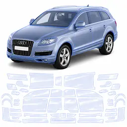 Антигравійна захисна бронеплівка за лекалами для Audi Q7 4L 2005-2015 - повний кузов