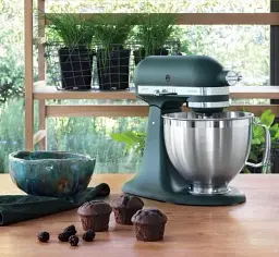 Кухонна машина KitchenAid Artisan 4,8 л 5KSM185PSEPP з відкидним блоком пальмовий - мініатюра 3