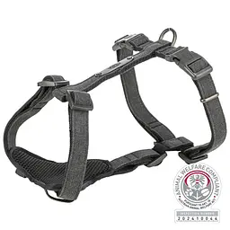 Шлея Trixie CityStyle H-harness для собак бавовна L-XL 75-120 см 25 мм чорний - мініатюра 9