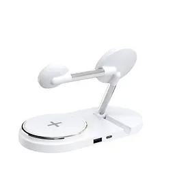 Зарядний пристрій Armorstandart Wireless Charging H101 3 in 1 Magnetic White (ARM78102) - мініатюра 2