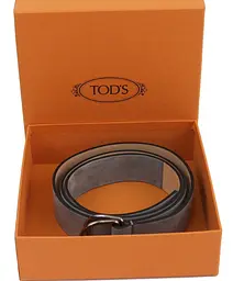 Ремінь жіночий Tod's 80-118 см 3.5 см нубук Світло-сірий - мініатюра 10