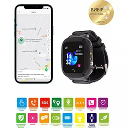 Дитячий розумний годинник Amigo GO004 Splashproof Camera+LED Black - мініатюра 7