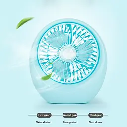 Мінівентилятор на акумуляторі "DianDi Mini Fan SQ1978" Блакитний, маленький вентилятор настільний (ST) - мініатюра 6